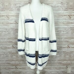 Style & Co Plush Open Front Cardigan XL Ivory D